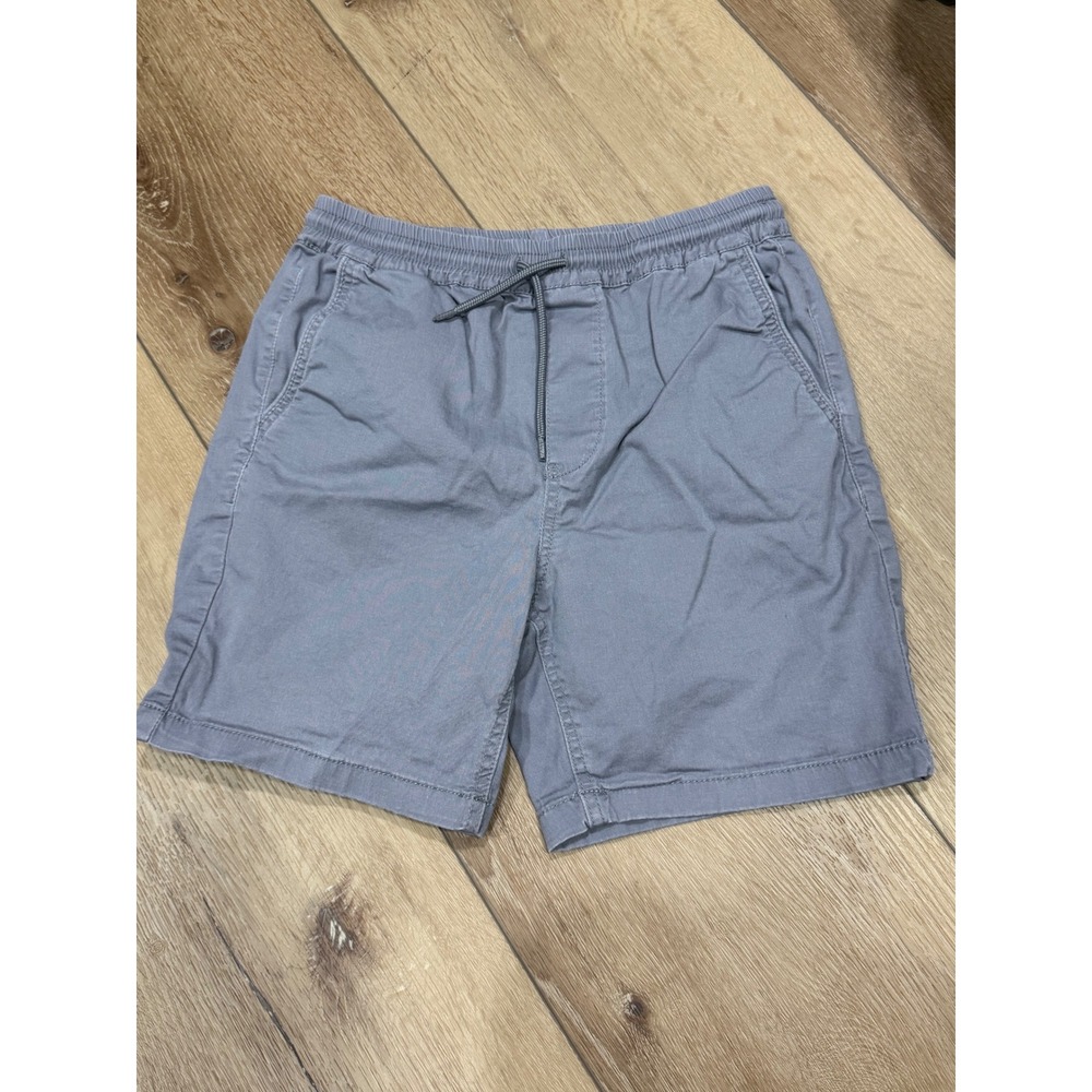 Class Club Boys Gray Chino Shorts Elastic Waist Drawstring Size 10/12